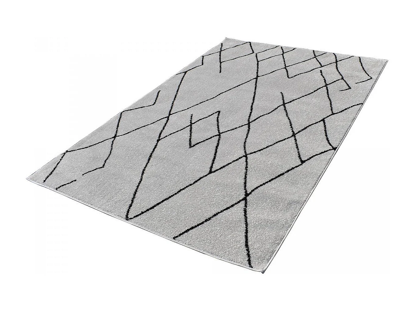 Tapis berbère 200x280 tissé motifs tribaux NALADON crème