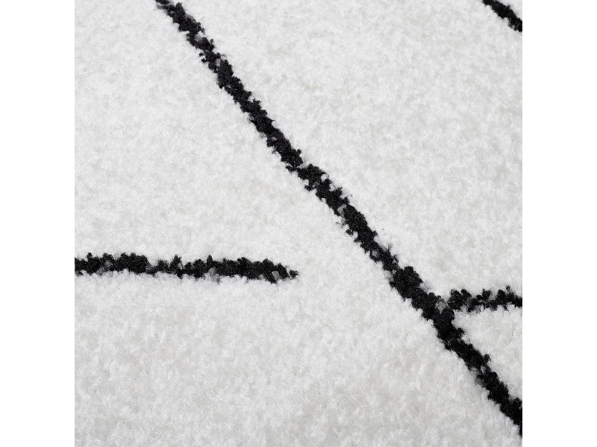 Tapis berbère 200x280 tissé motifs tribaux NALADON crème