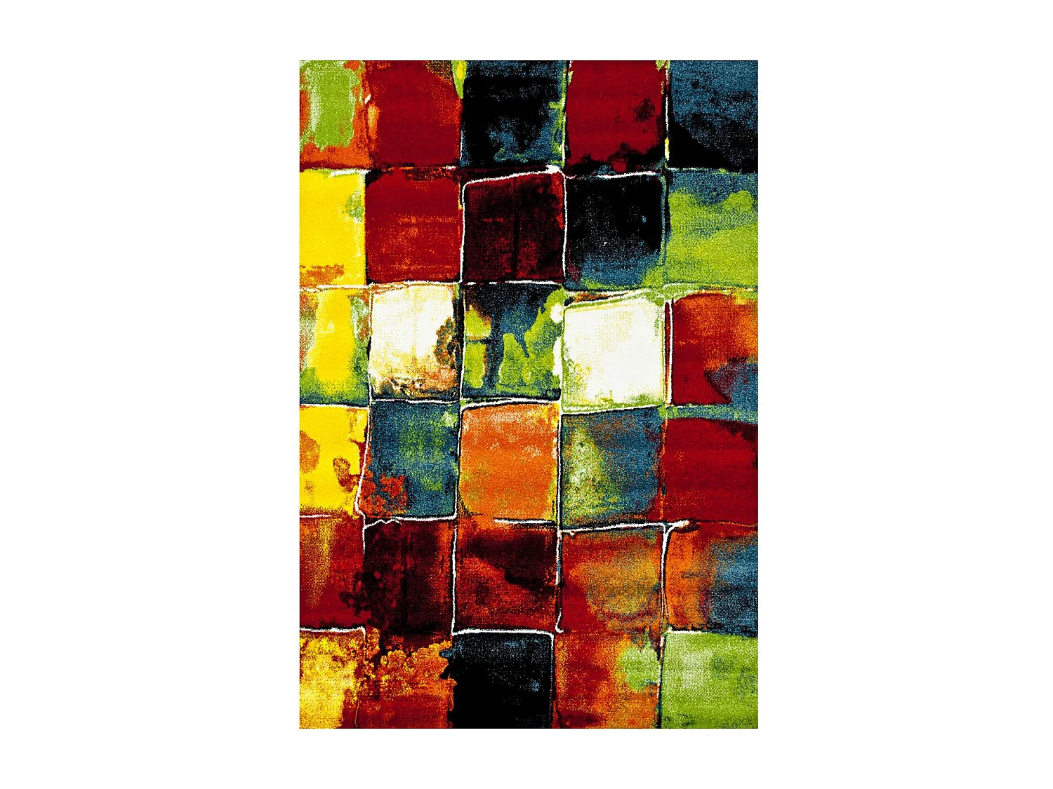 tappeto da soggiorno 160x230 tessuto motivo geometrico rettangolo multicolore BE 39