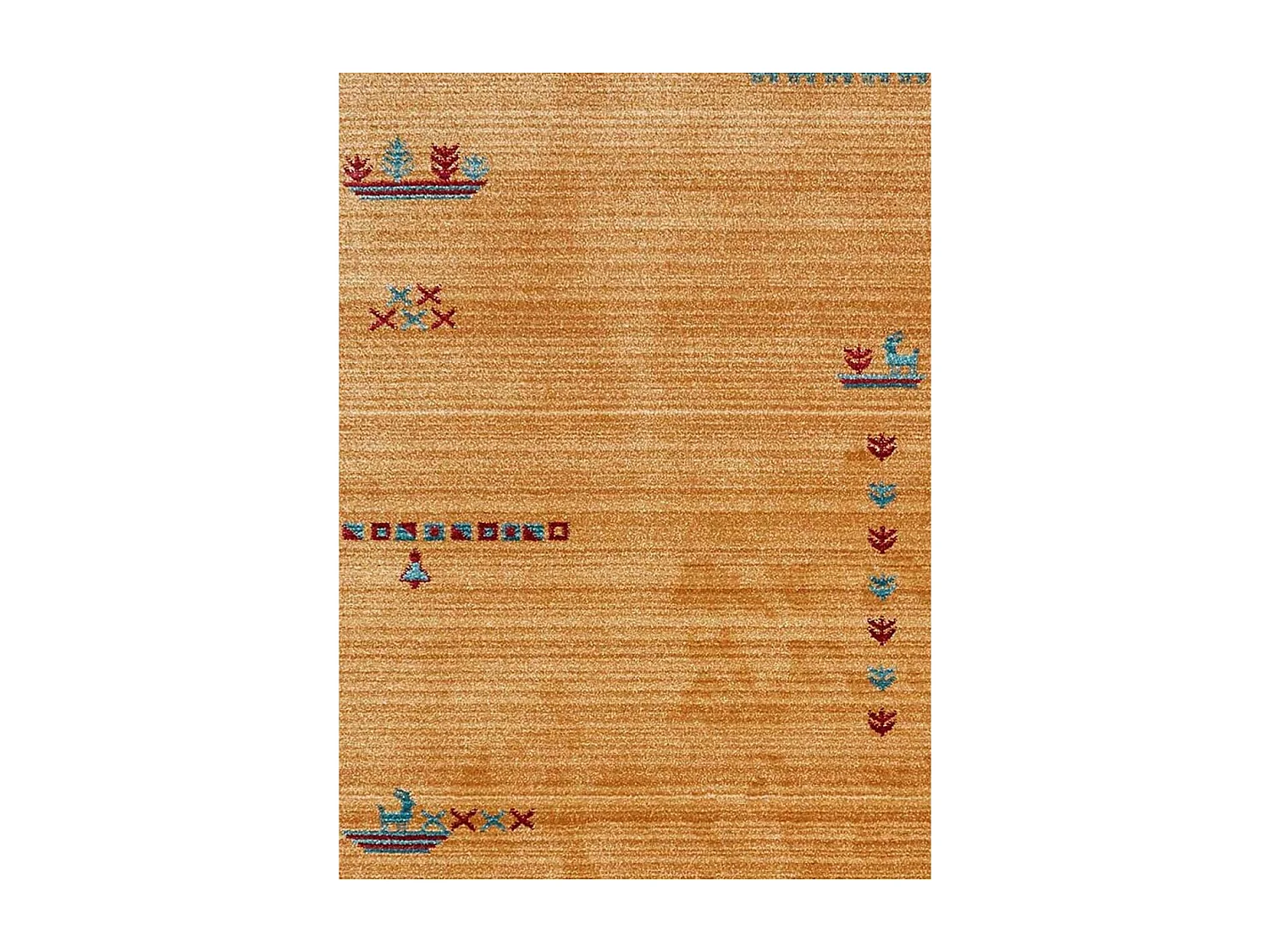 tapis salon 120x180 tissé beige rectangle motif simple CHOBAY 7