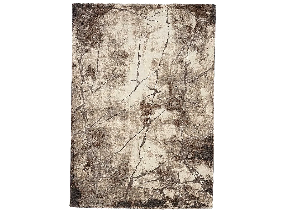 tapis chambre 80x150 tissé gris rectangle motif abstrait TERSORE