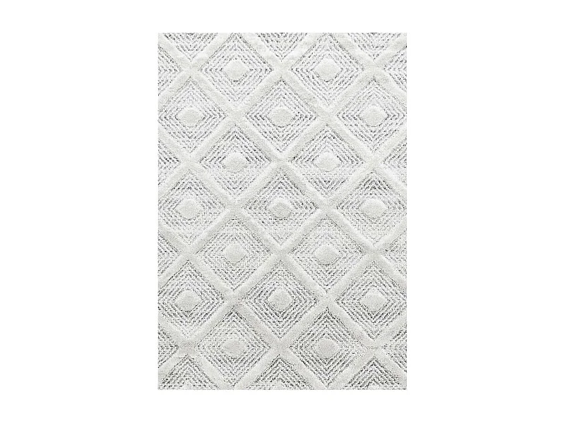 tapis salle à manger 240x340 tissé gris et blanc rectangle motif scandinave