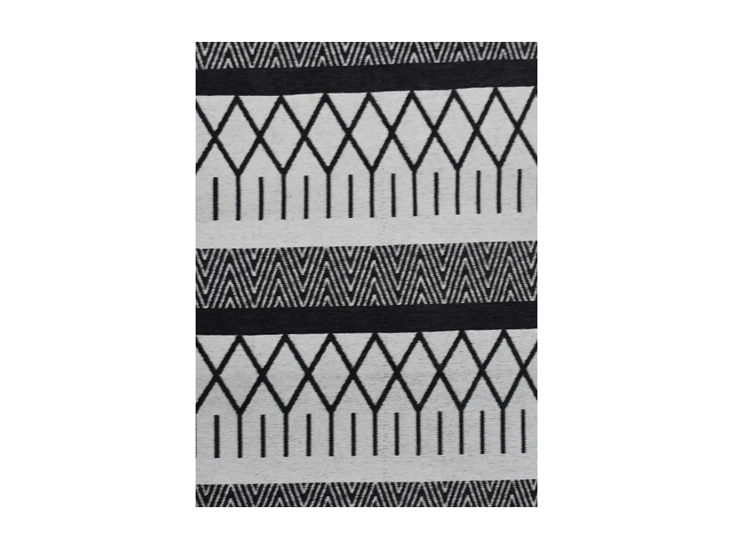 tapis grand salon 280x380 fait à la main noir rectangle motif scandinave PANATA
