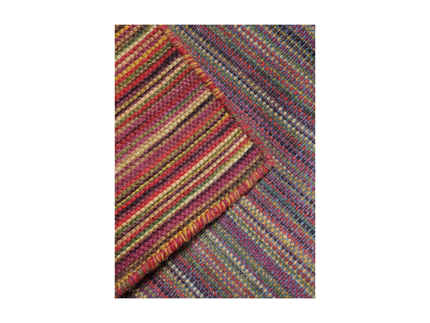 tapis chambre 80x140 fait à la main en laine rouge rectangle motif géométrique