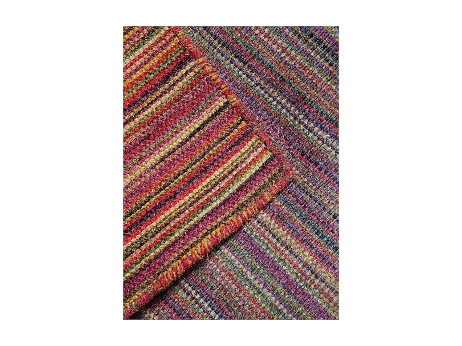 tapis chambre 80x140 fait à la main en laine rouge rectangle motif géométrique