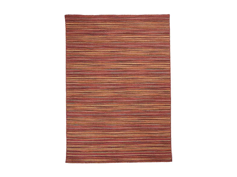 tapis chambre 80x140 fait à la main en laine rouge rectangle motif géométrique