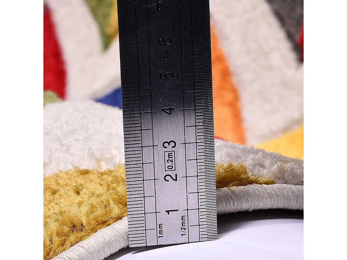 tapis entrée 40x60 tissé multicolore rectangle motif géométrique LYN6 CHEVRON