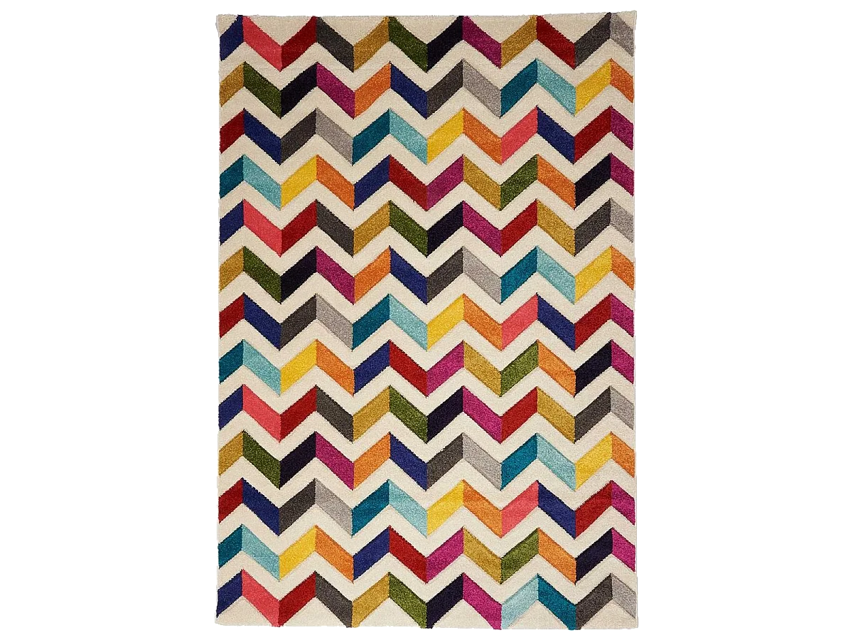 Tappeto per soggiorno e camera da letto intrecciato con motivo geometrico CHEVRON