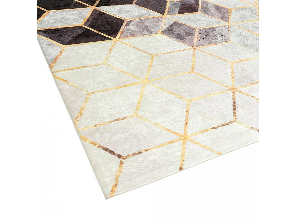 tapis salon Lavable 30° 160x230 noir et blanc IMPNUM 41