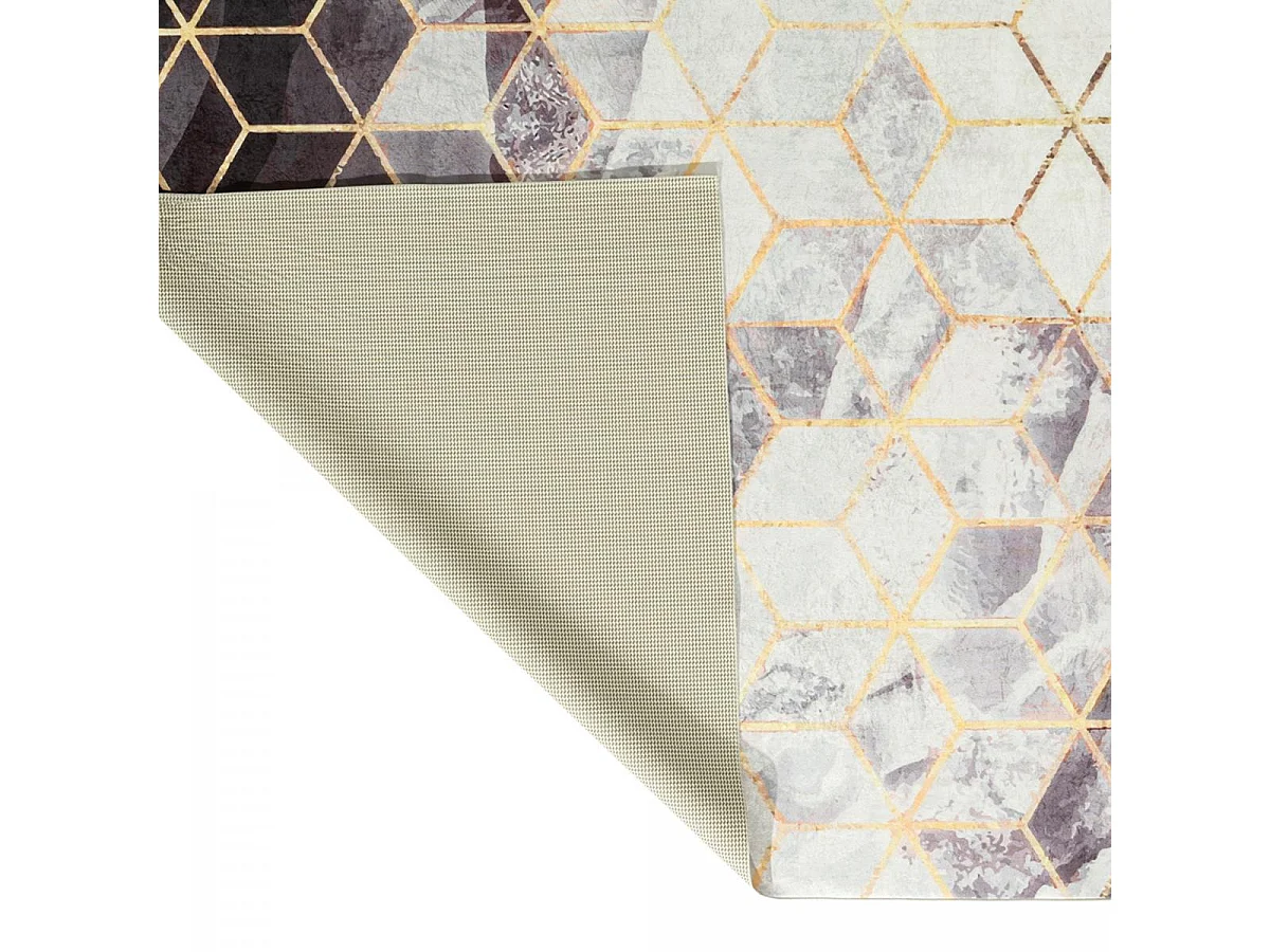 tapis salon Lavable 30° 160x230 noir et blanc IMPNUM 41