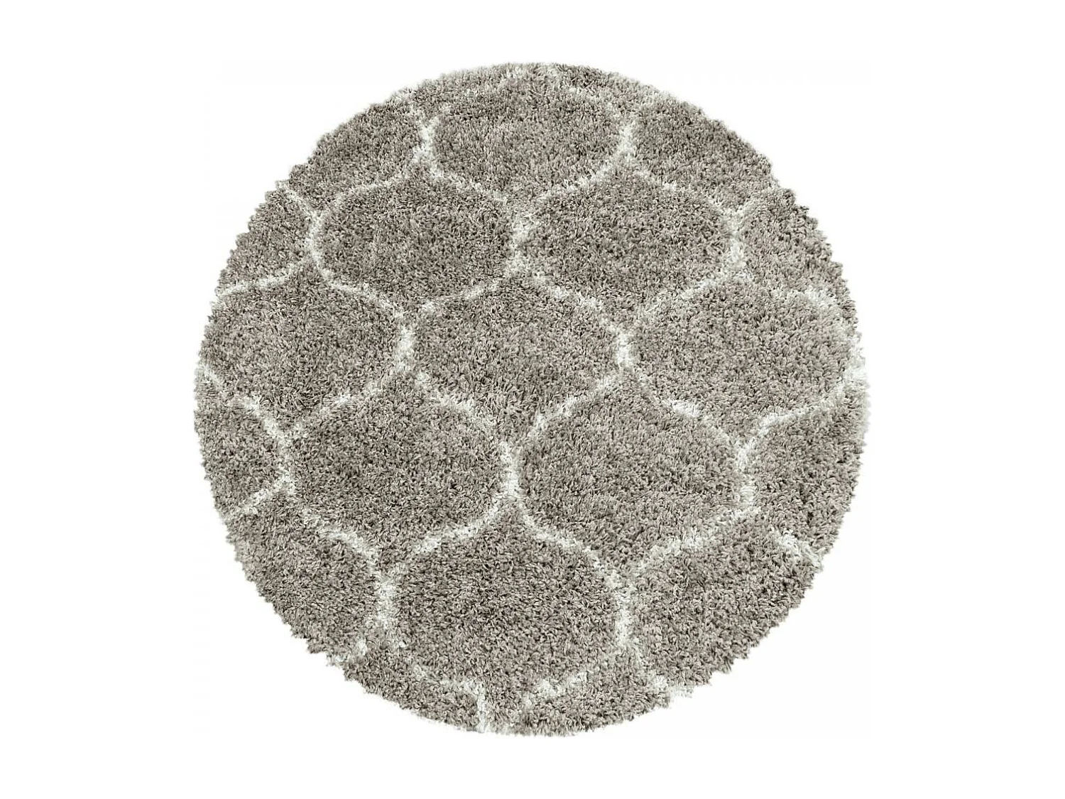 Tapis shaggy 60x110 rectangle tissé beige et crème motif scandinave SCANDINAV A