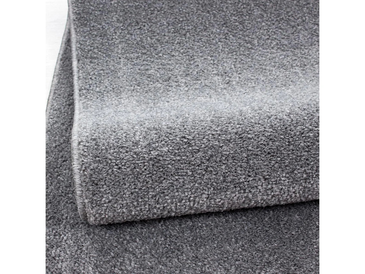 tapis salon 160x230 tissé gris clair rectangle motif uni SOULA