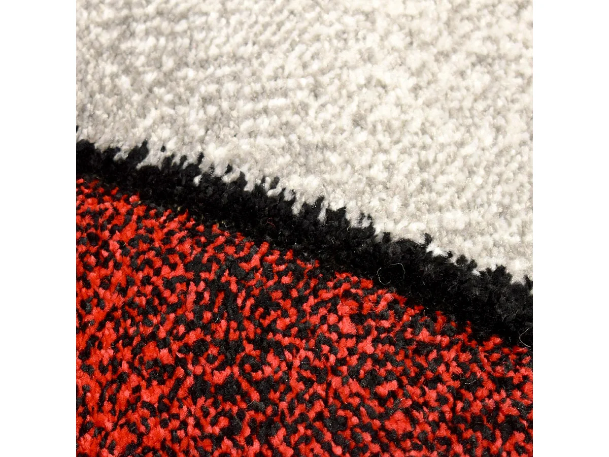 tapis chambre 80x150 tissé rouge rectangle motif géométrique BRI 10