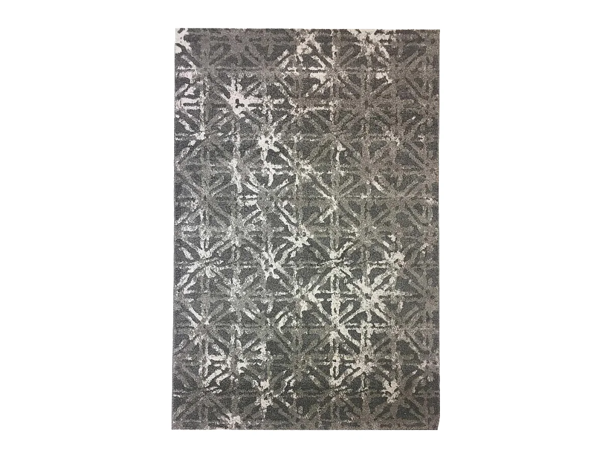 tapis chambre 80x150 tissé gris et crème rectangle motif scandinave VINTAVE