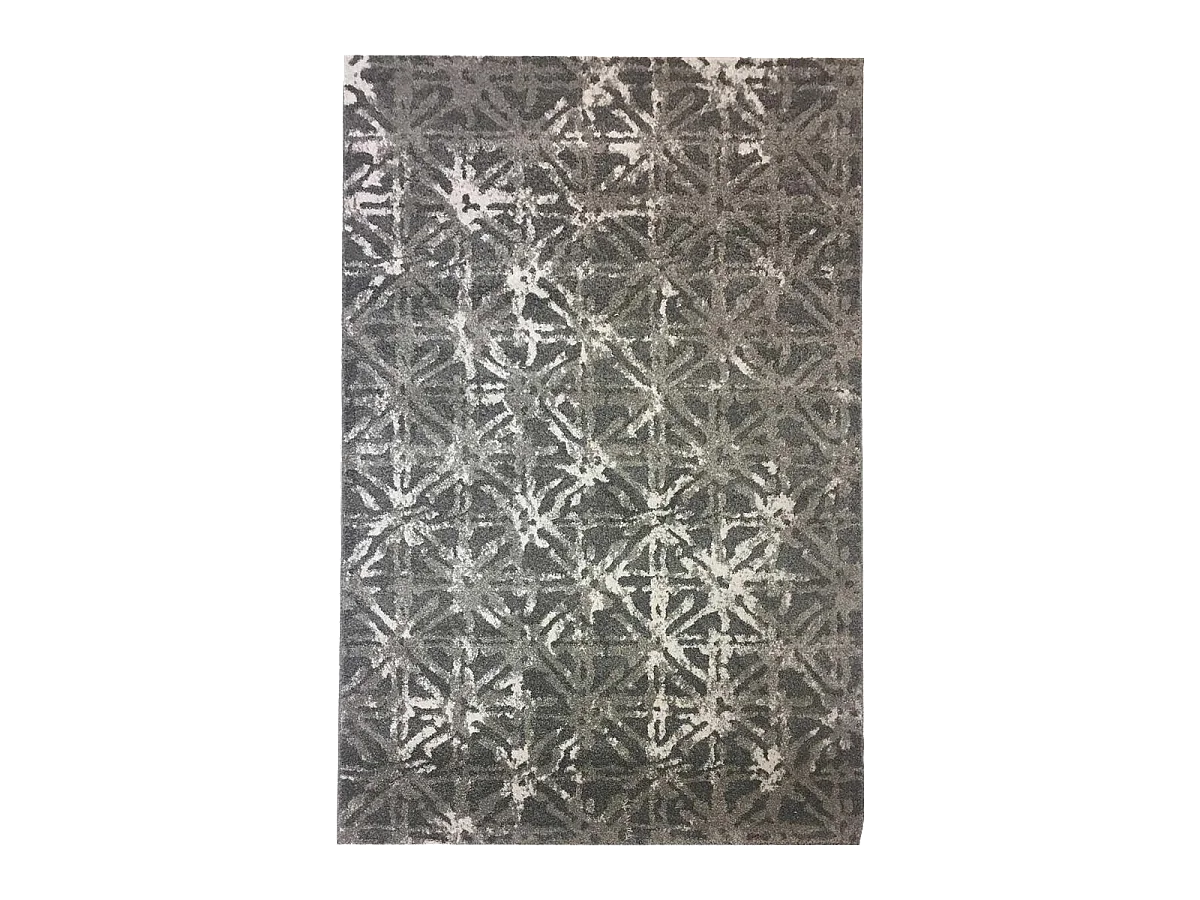 tapis chambre 80x150 tissé gris et crème rectangle motif scandinave VINTAVE