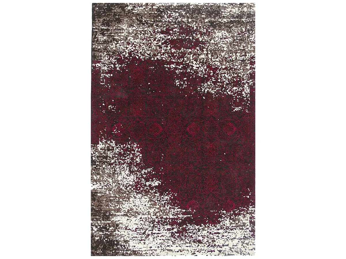 Tapis kilim 170x240 rectangle fait main rose motif géométrique AURATA