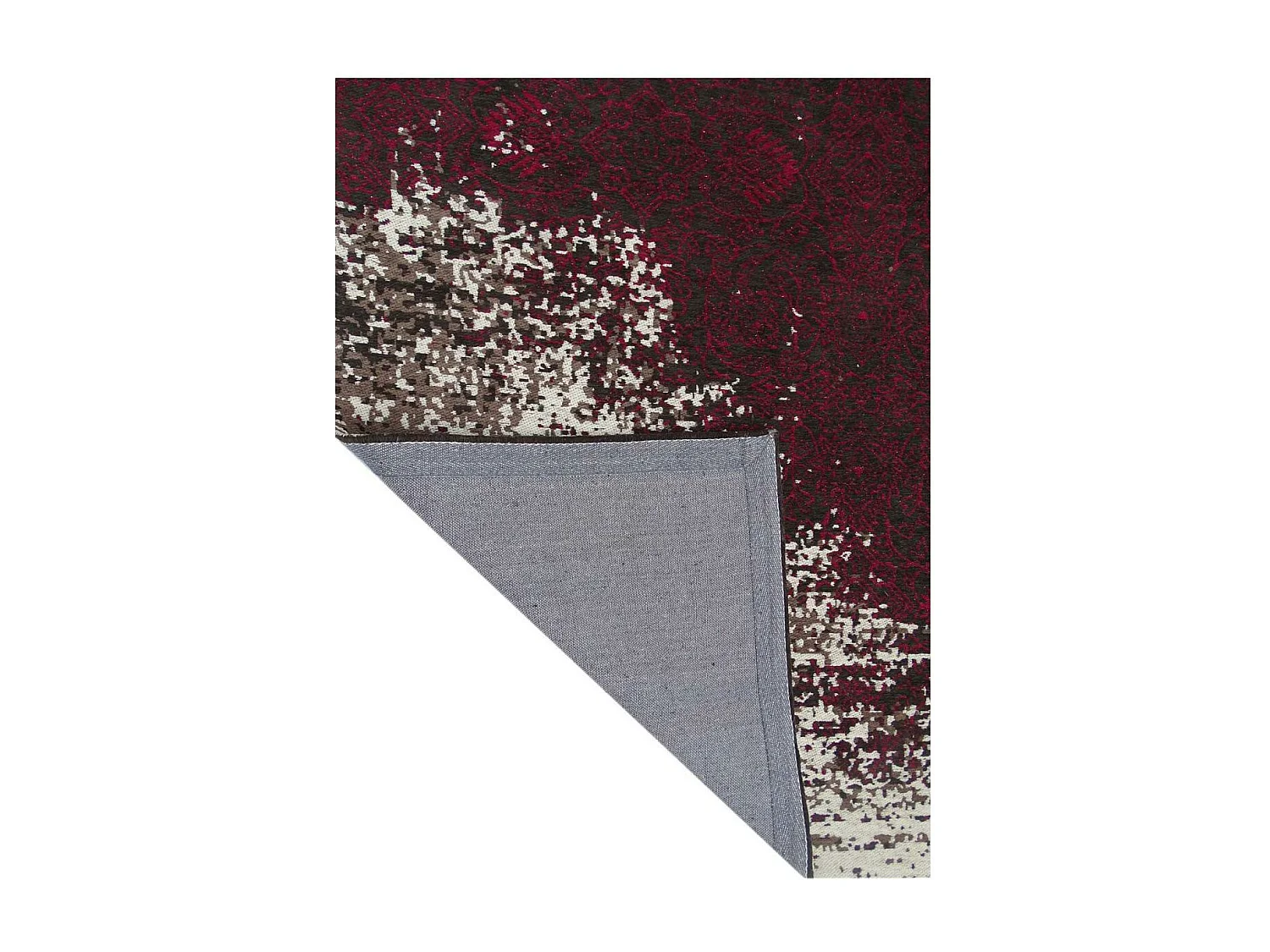 Tapis kilim 170x240 rectangle fait main rose motif géométrique AURATA