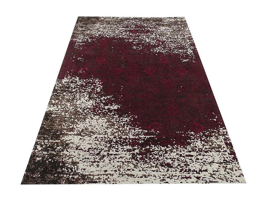 Tapis kilim 170x240 rectangle fait main rose motif géométrique AURATA