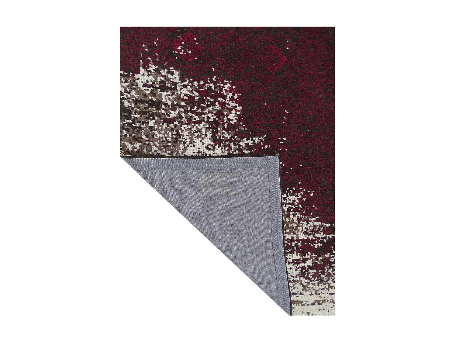 Tapis kilim 170x240 rectangle fait main rose motif géométrique AURATA