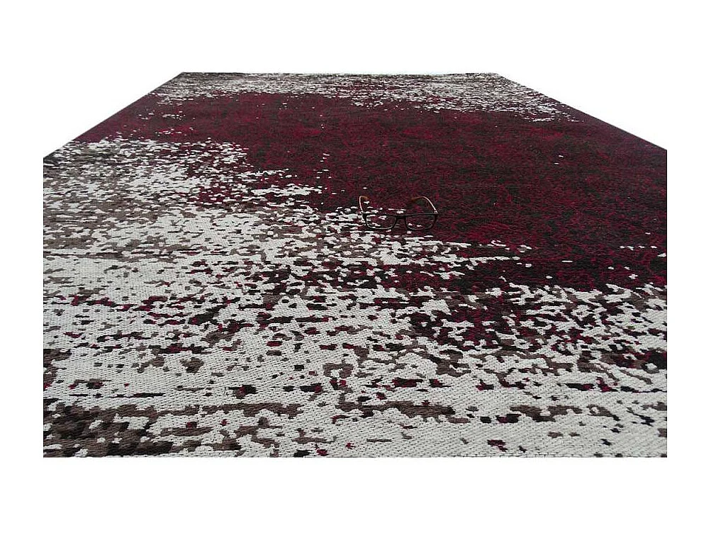 Tapis kilim 170x240 rectangle fait main rose motif géométrique AURATA