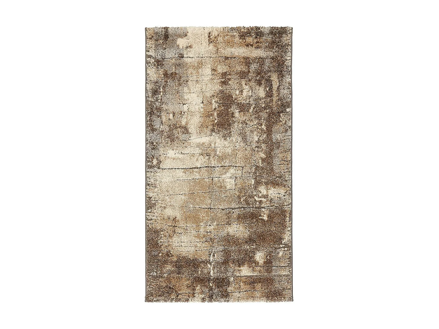 tapis chambre 80x150 tissé gris rectangle motif faux uni NATACT