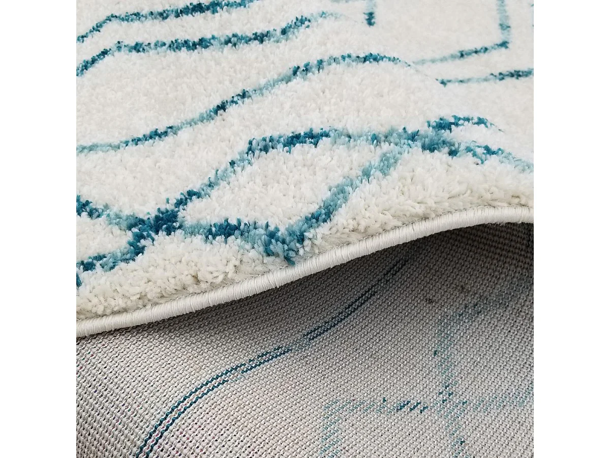 Tapis berbère 60x110 tissé motif ethnic LYN5 MADIDA crème