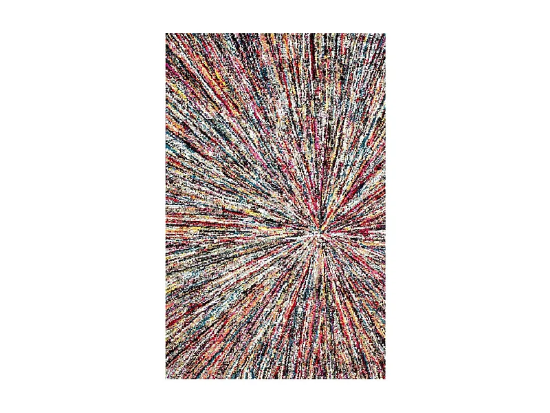 tapis chambre 80x150 tissé multicolore rectangle motif ethnique LYN6 IMPACT