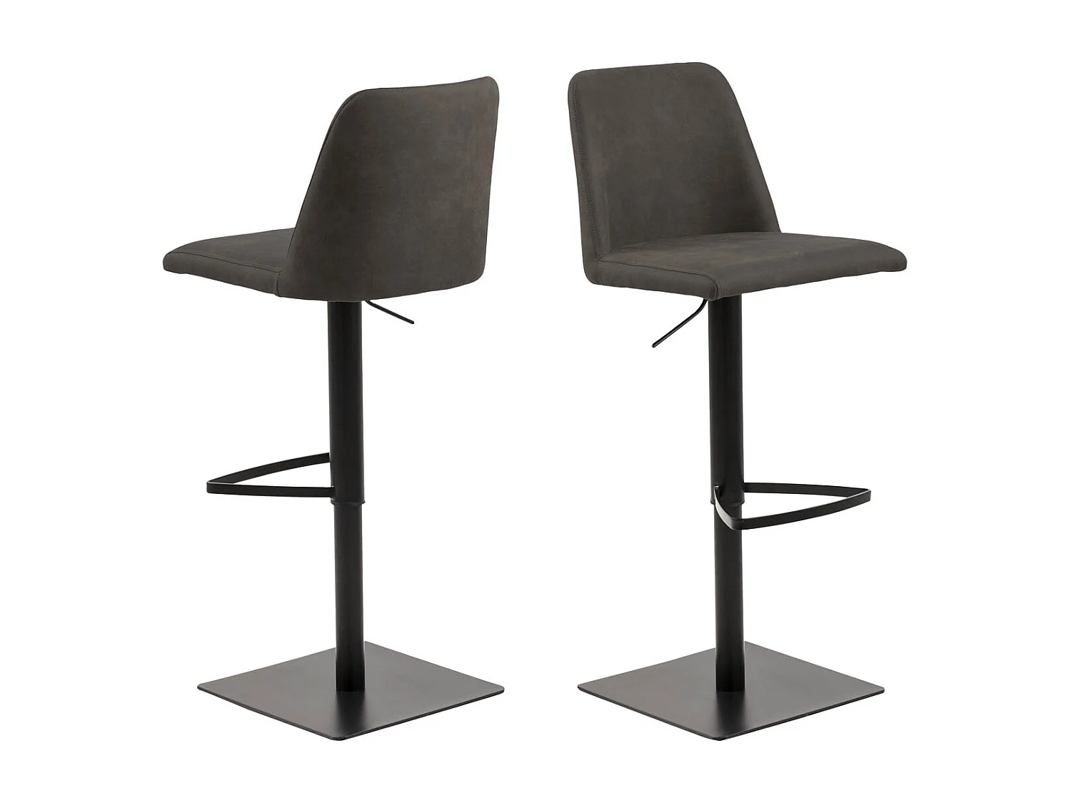 Avanja tabouret de bar fonction pivotante, cartouche de gaz gris.