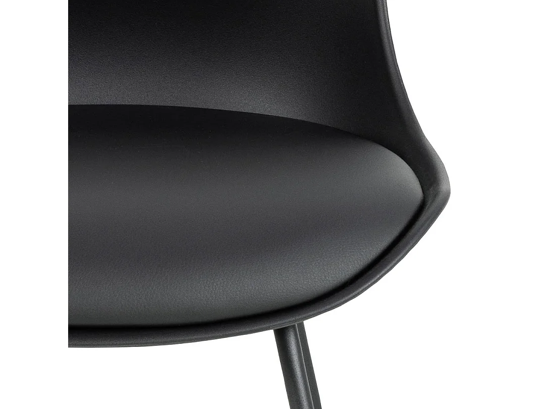 Tina Barhocker PU Kunstleder schwarz.