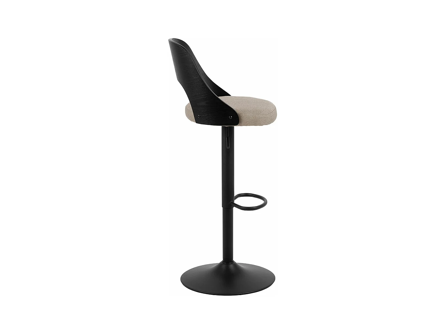 Lucy tabouret de bar tissu marron.