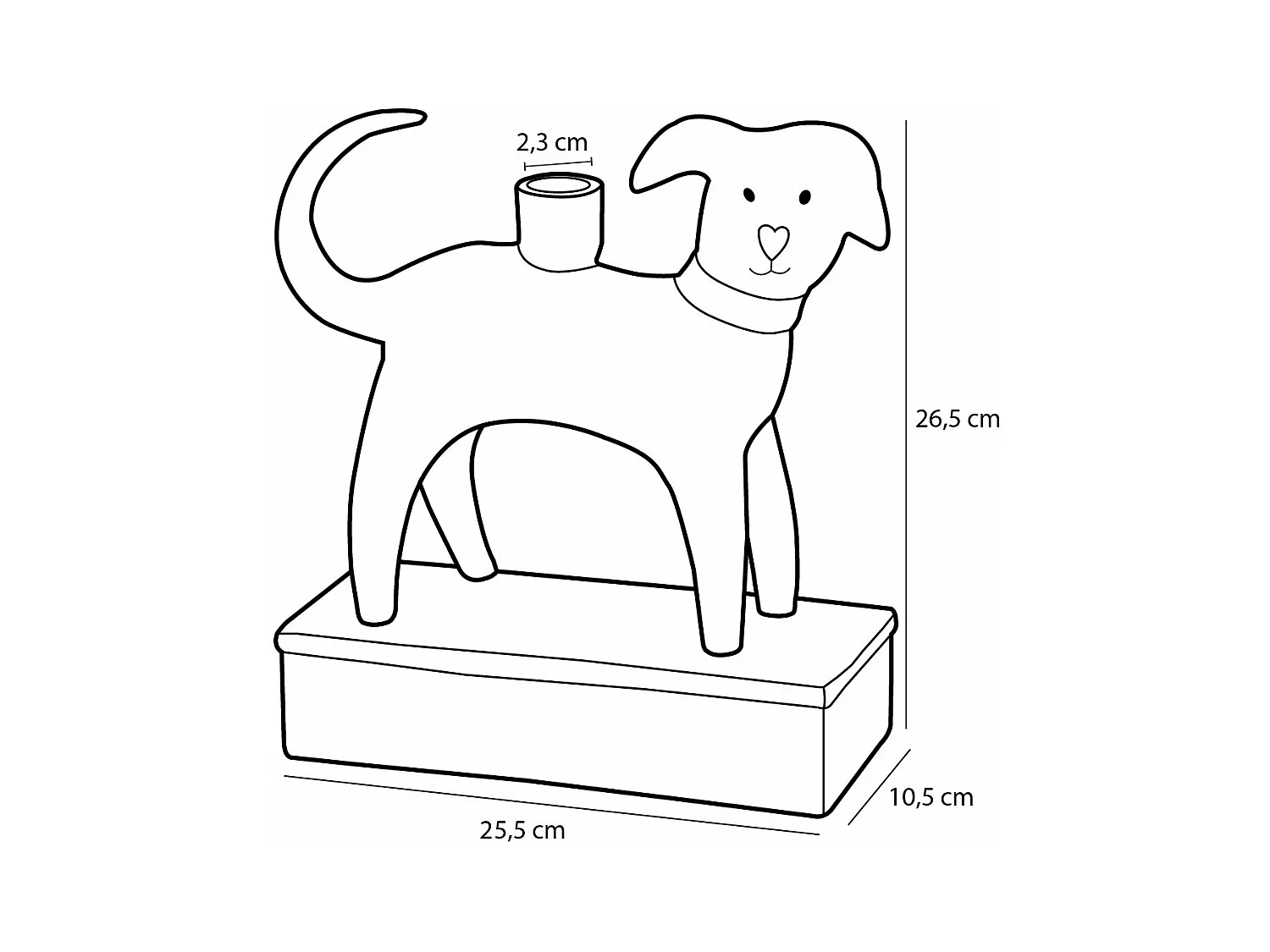 Chandelier en céramique - 25.5 x 10.5 x 26.5 - Blanc - DOG