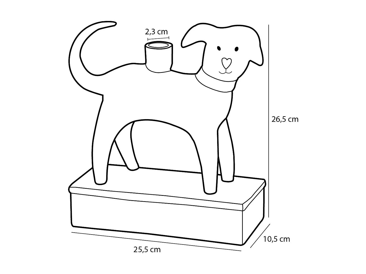 Chandelier en céramique - 25.5 x 10.5 x 26.5 - Blanc - DOG