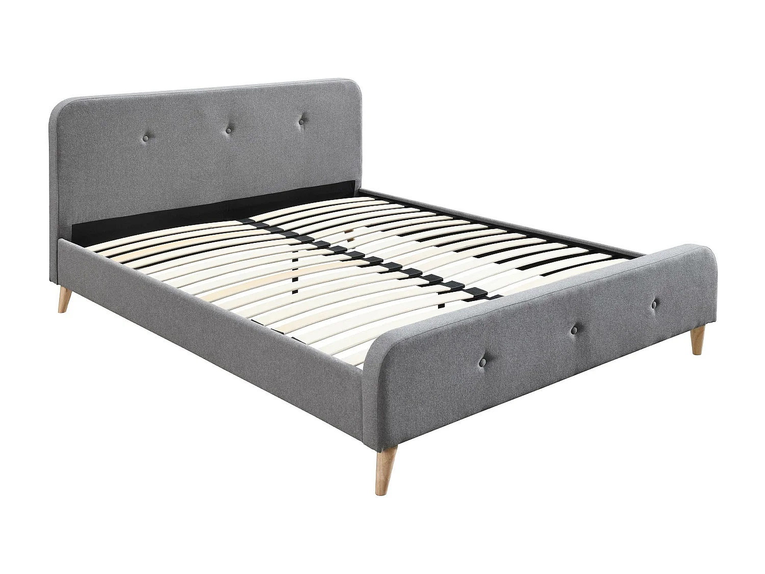 Cama Comfivo 350, Doble, De color marrón claro, 140x200, Tapiz, Somieres, 146x215x94cm