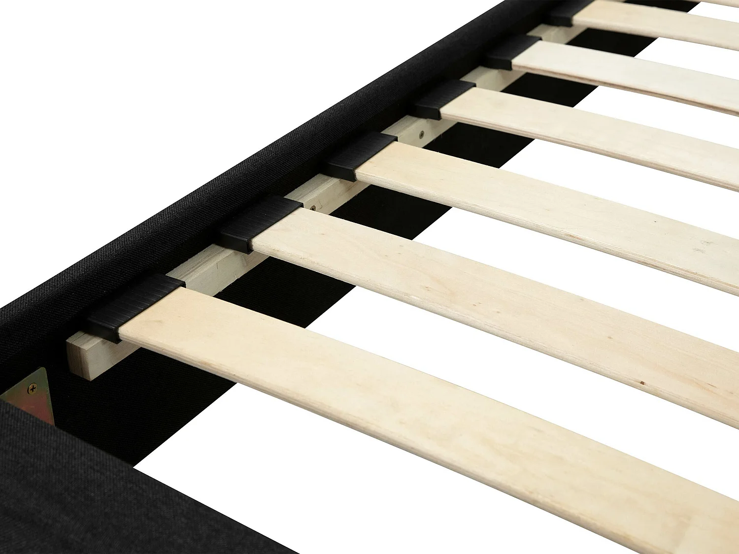 Lit Comfivo 327, Double, Gris, 180x200, Tapisserie, Sommier à lattes, 185x212x90cm