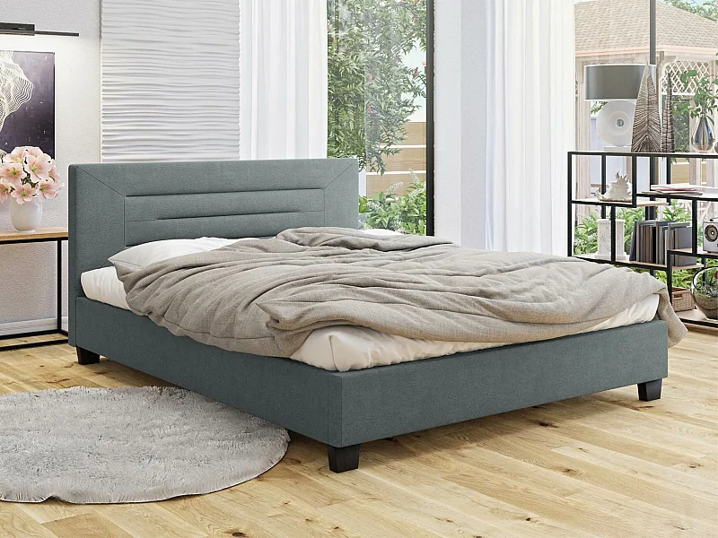 Cama Comfivo 327, Doble, Gris, 180x200, Tapiz, Somieres, 185x212x90cm