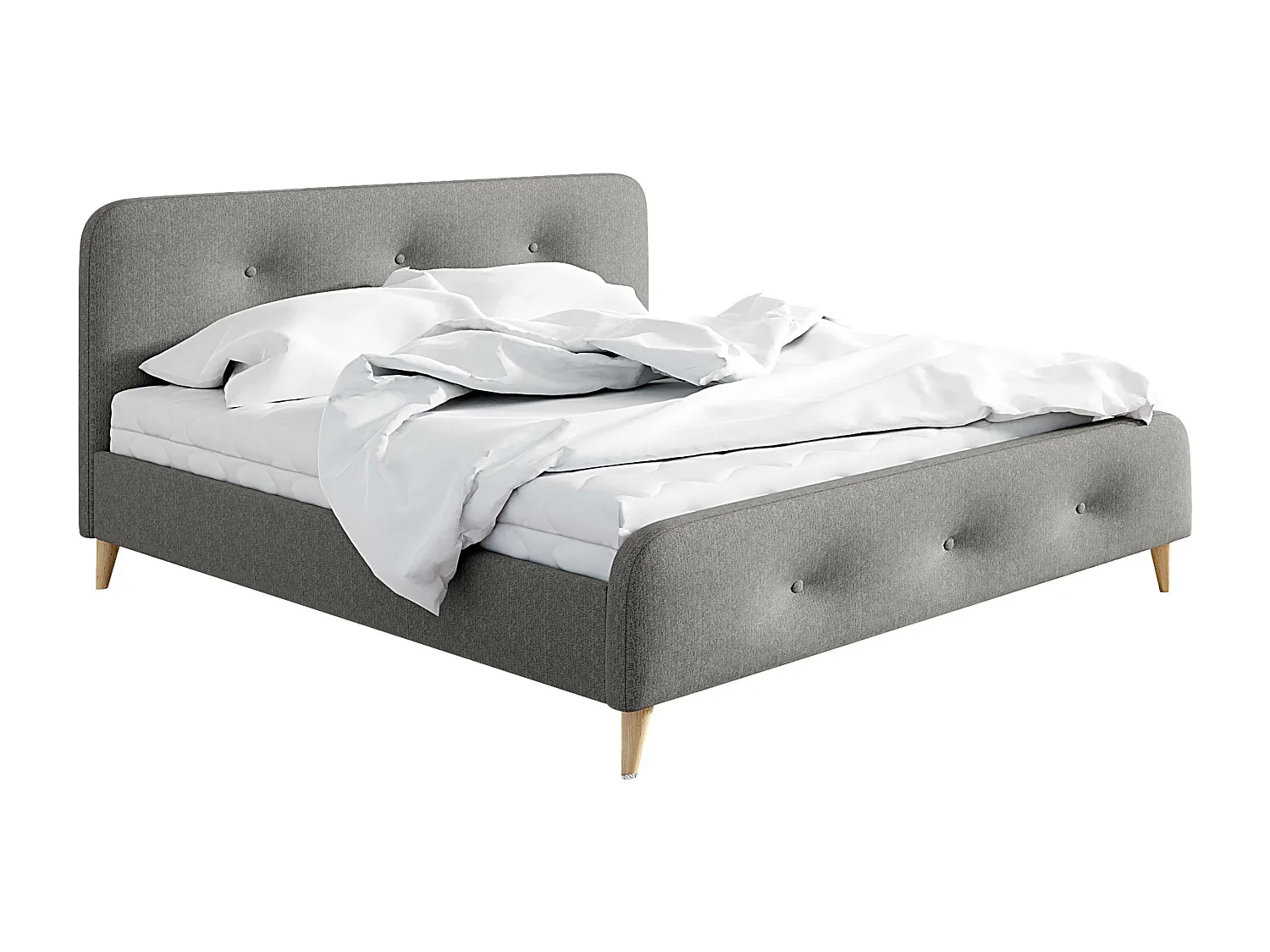 Cama Comfivo 350, Doble, Gris, 140x200, Tapiz, Somieres, 146x215x94cm