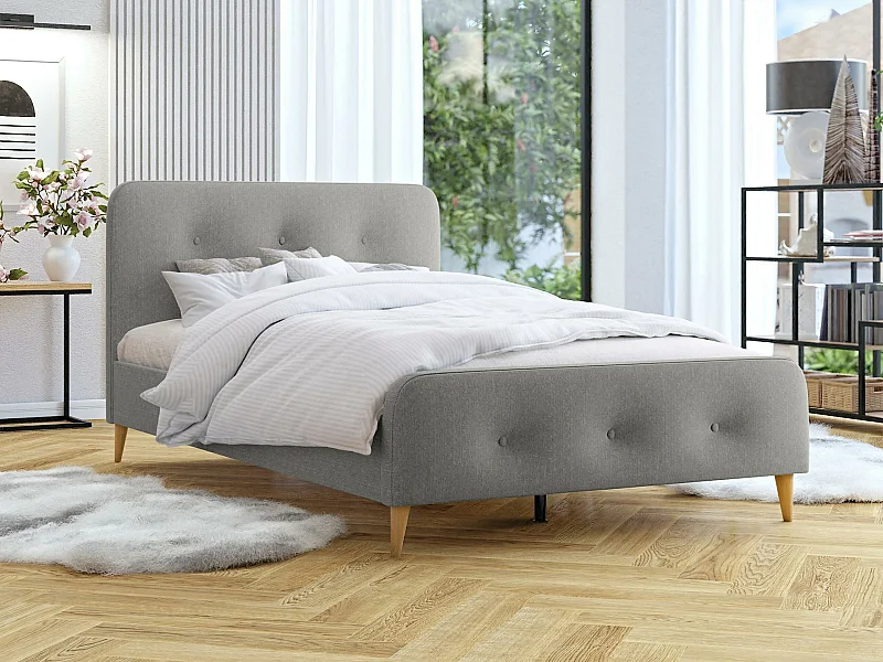 Cama Comfivo 350, Doble, Gris, 140x200, Tapiz, Somieres, 146x215x94cm