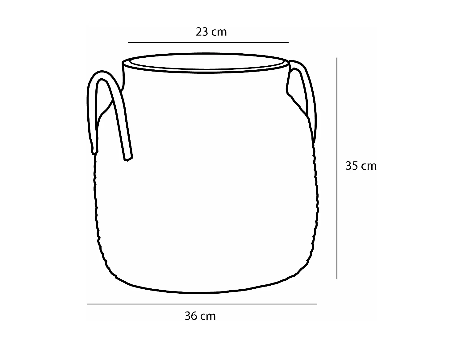 Juego de cestas de almacenaje de Hierba marina - 43 x 50 - Amarillo - MILOU