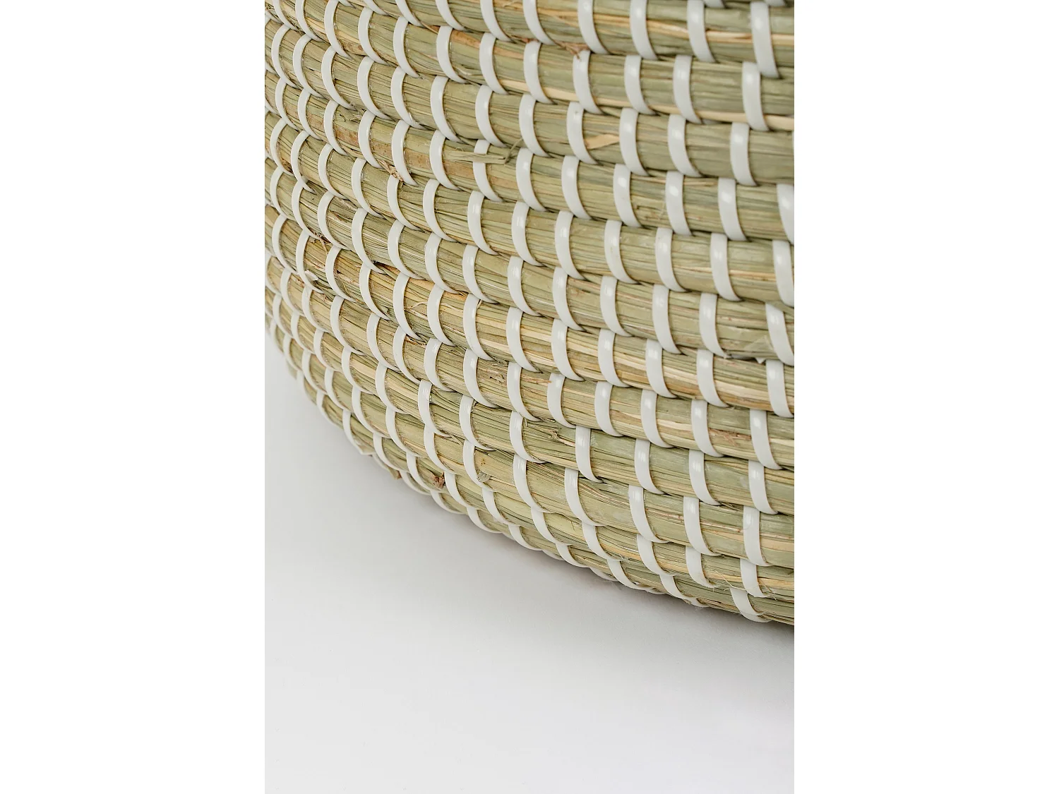 Ensemble de panier de rangement en jonc de mer - 43 x 50 - Jaune - MILOU