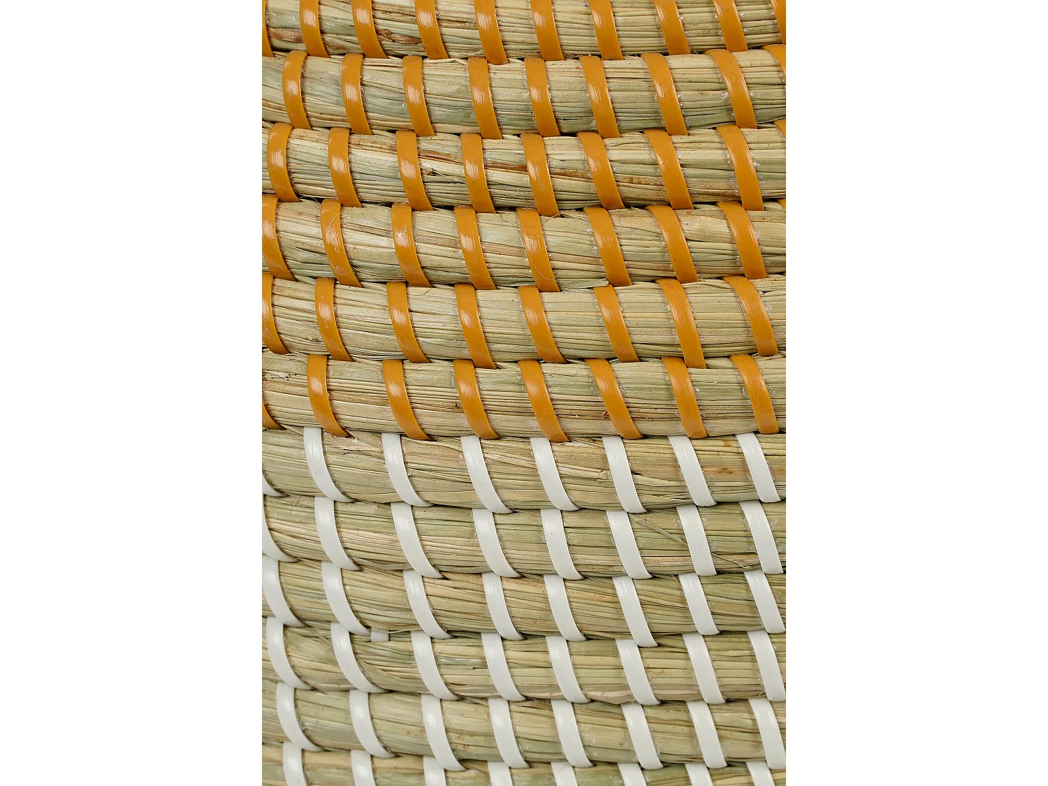 Ensemble de panier de rangement en jonc de mer - 43 x 50 - Jaune - MILOU