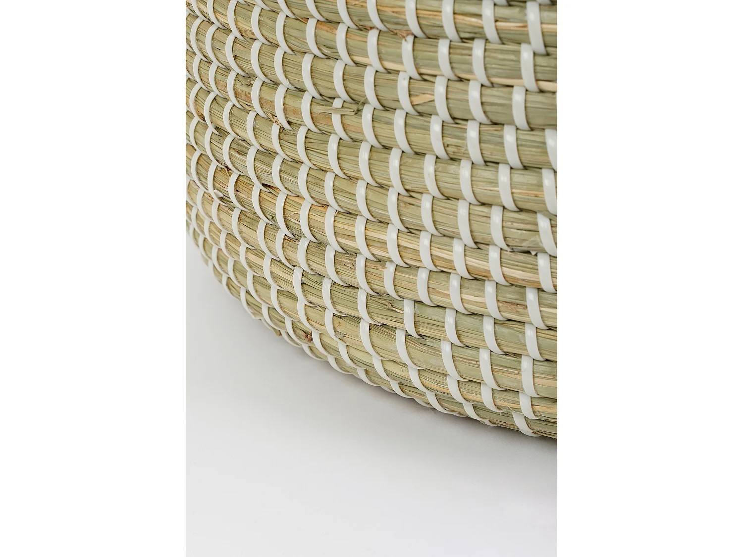 Ensemble de panier de rangement en jonc de mer - 43 x 50 - Jaune - MILOU