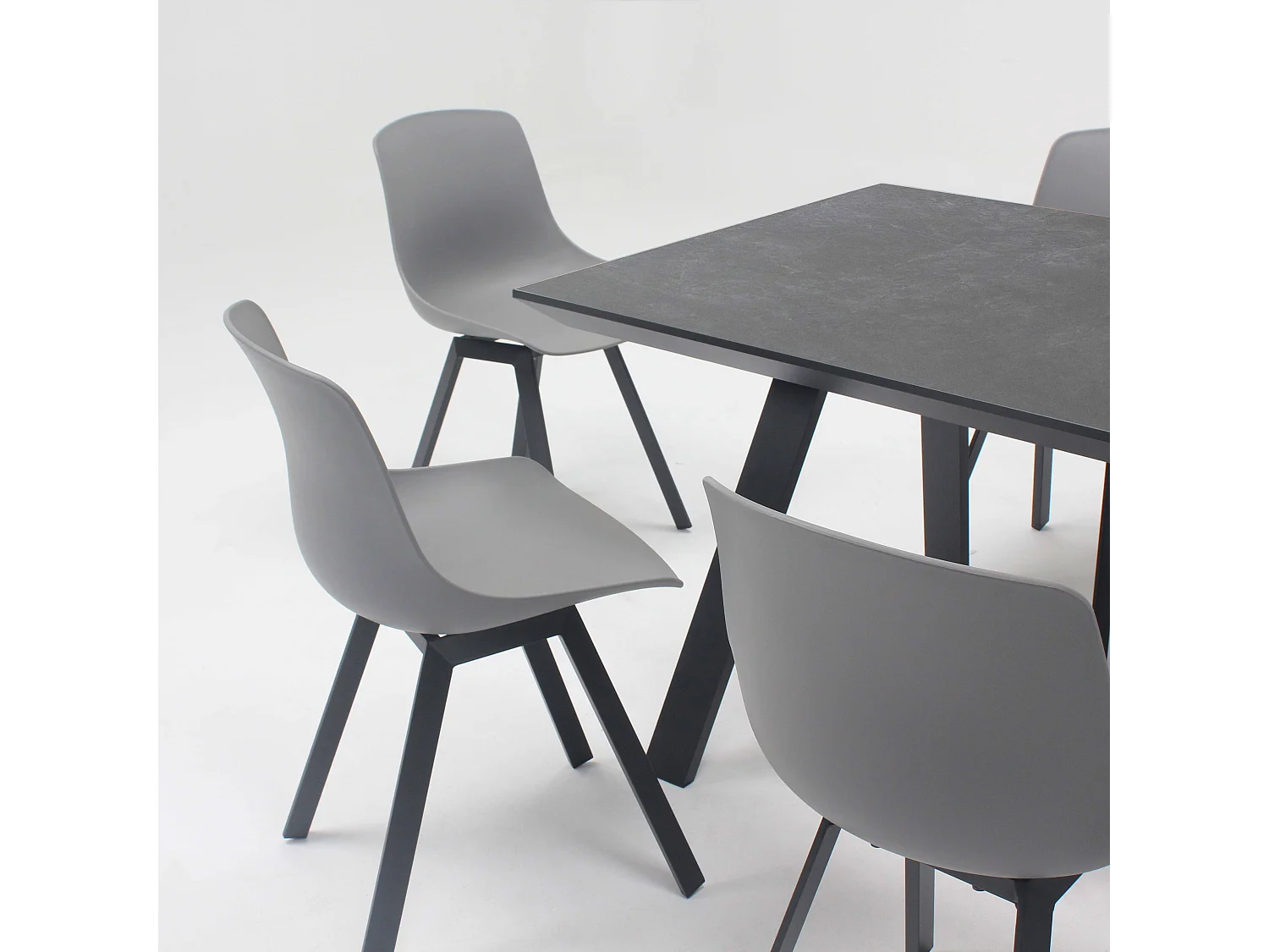 Table de terrasse rectangulaire grise