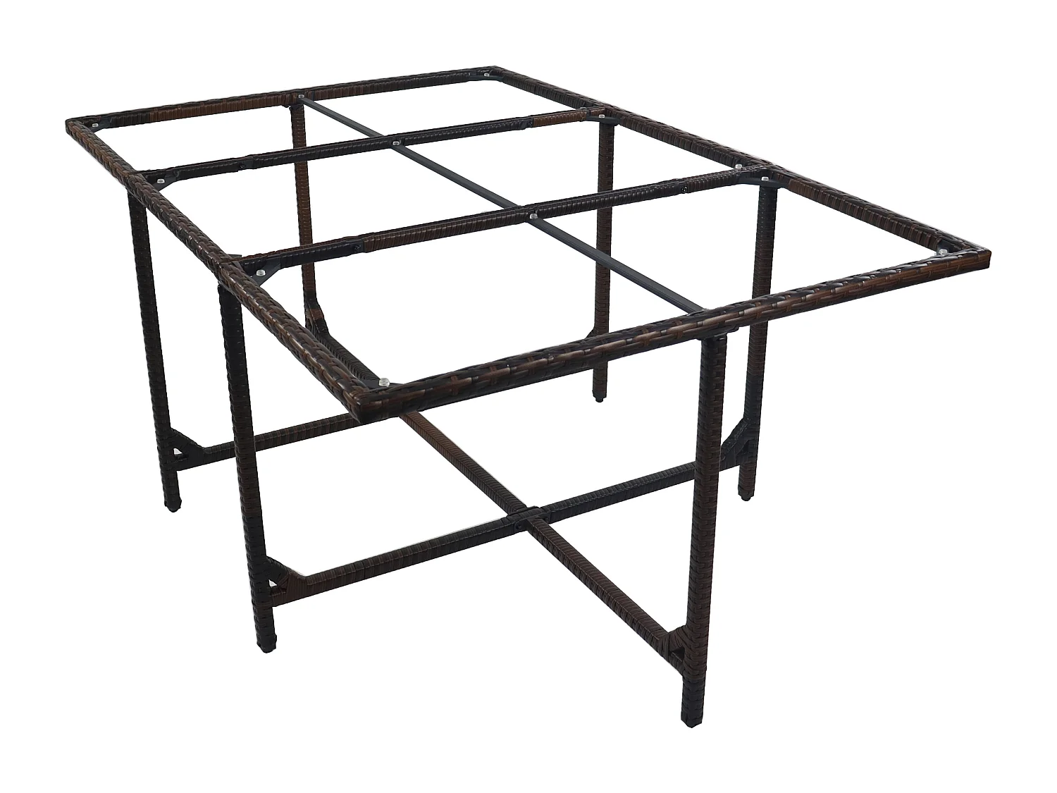 Mesa de jardim VCM | Mesa de Rattan | Dimensões aprox. A. 74 x L. 170 x P. 110 cm | Mesa Jardim | Mobiliário Jardim – Raloso 170x110 (Castanho)