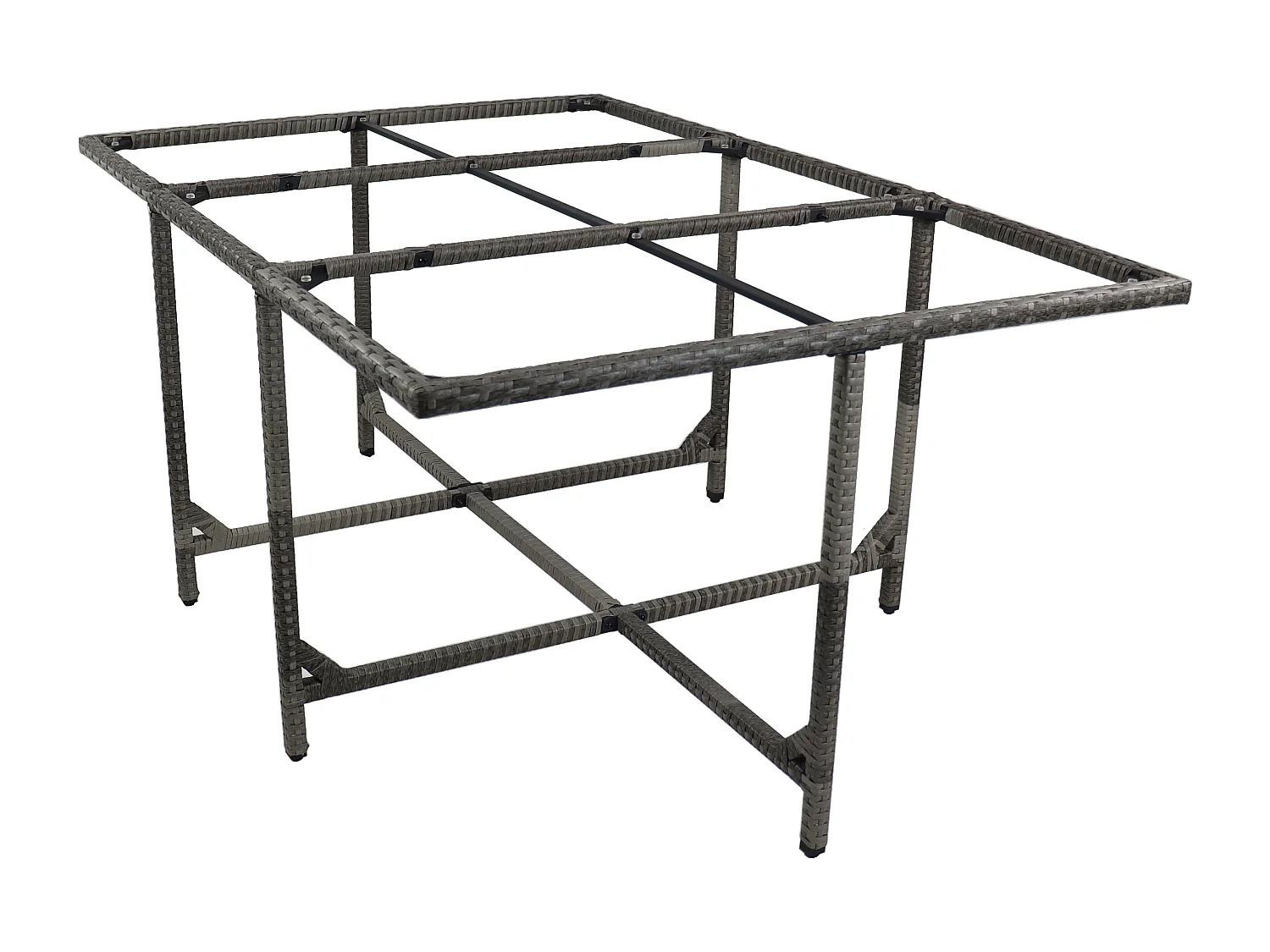 Mesa de jardim VCM | Mesa de Rattan | Dimensões aprox. A. 74 x L. 170 x P. 110 cm | Mesa Jardim | Mobiliário Jardim – Raloso 170x110 (Cinza)