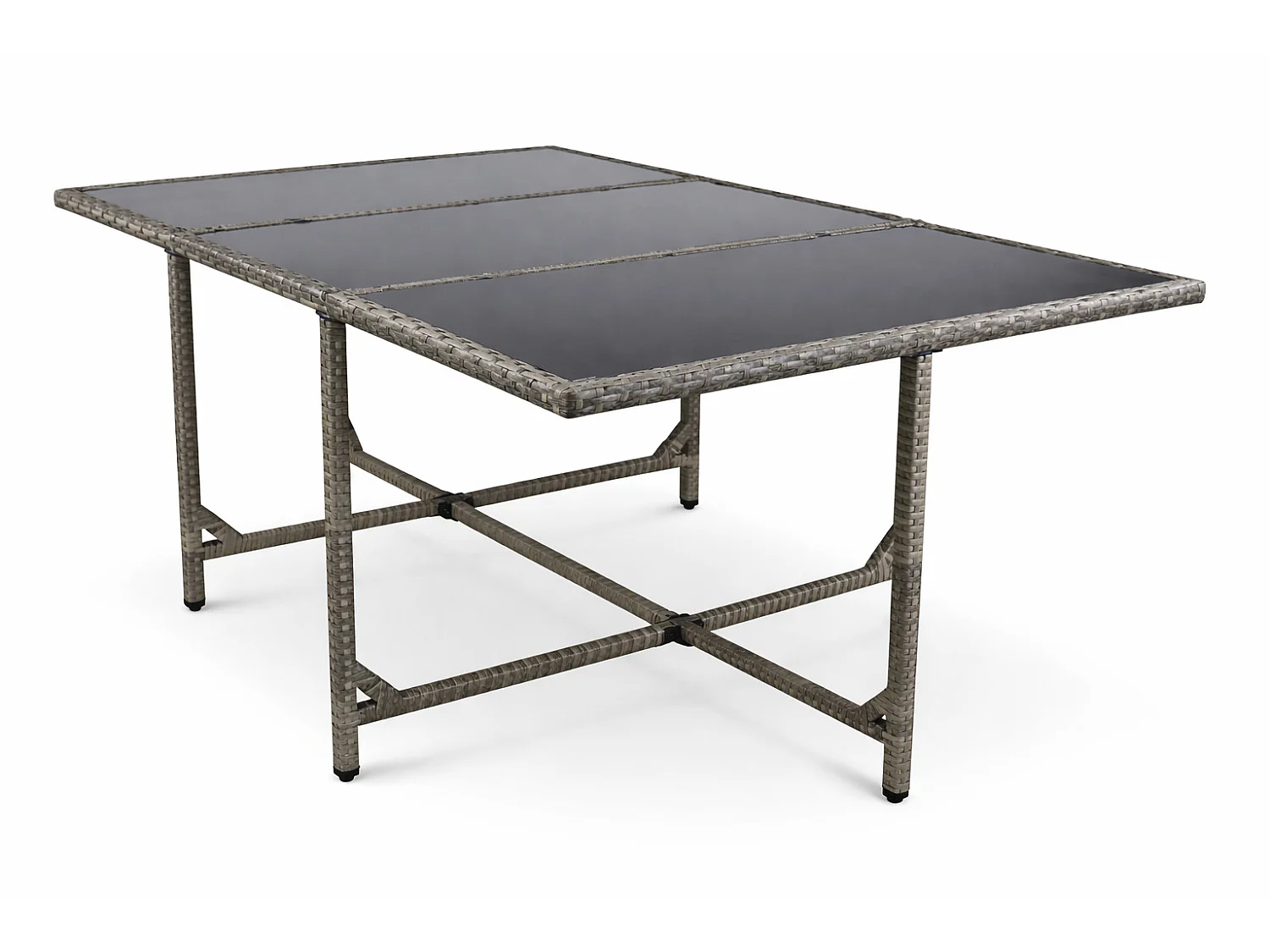 Tabela de varanda Ratten Garden Table Raloso Cinza