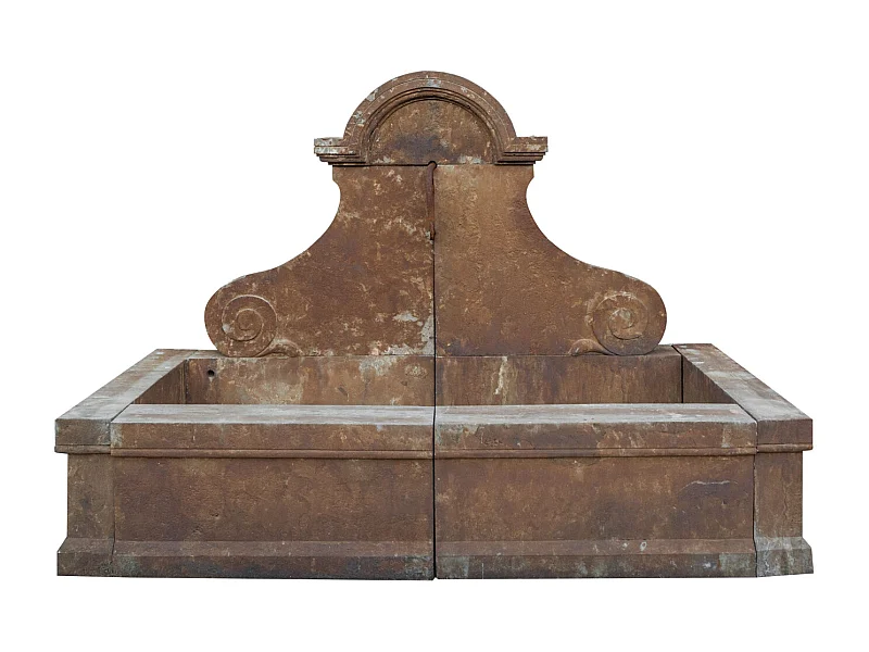 Biscottini Grande Fontaine de Jardin 232x189 cm | Grande fontaine murale en pierre | Fontaine mural