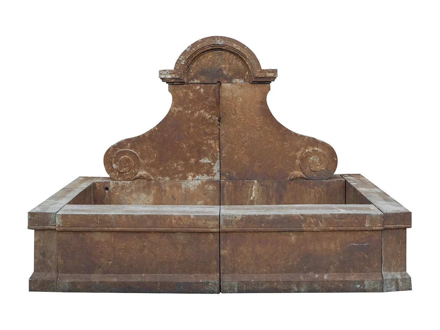 Biscottini Grande Fontaine de Jardin 232x189 cm | Grande fontaine murale en pierre | Fontaine mural