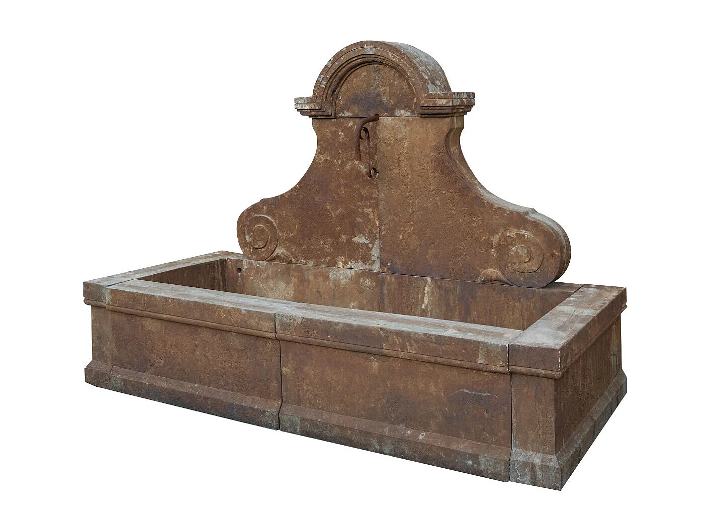 Biscottini Grande Fontaine de Jardin 232x189 cm | Grande fontaine murale en pierre | Fontaine mural