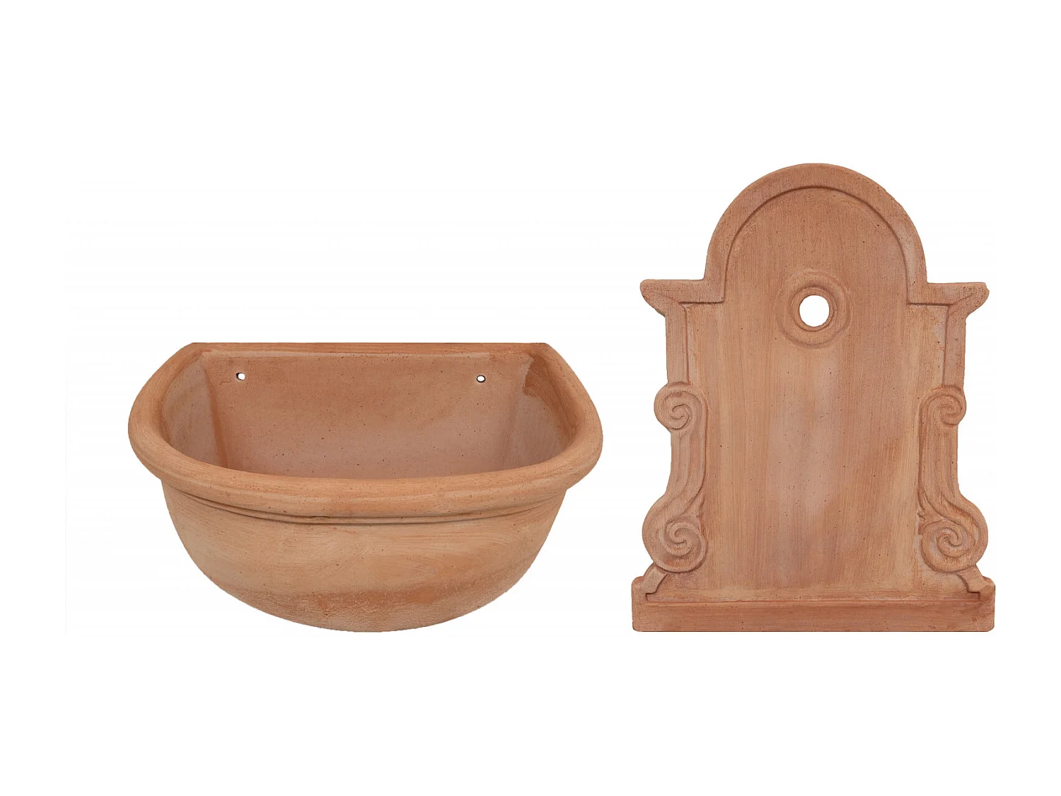 BISCOTTINI Fontain Eleganza Mediterranea en terre cuite, 100% Made in Italy, 43x65x37 cm