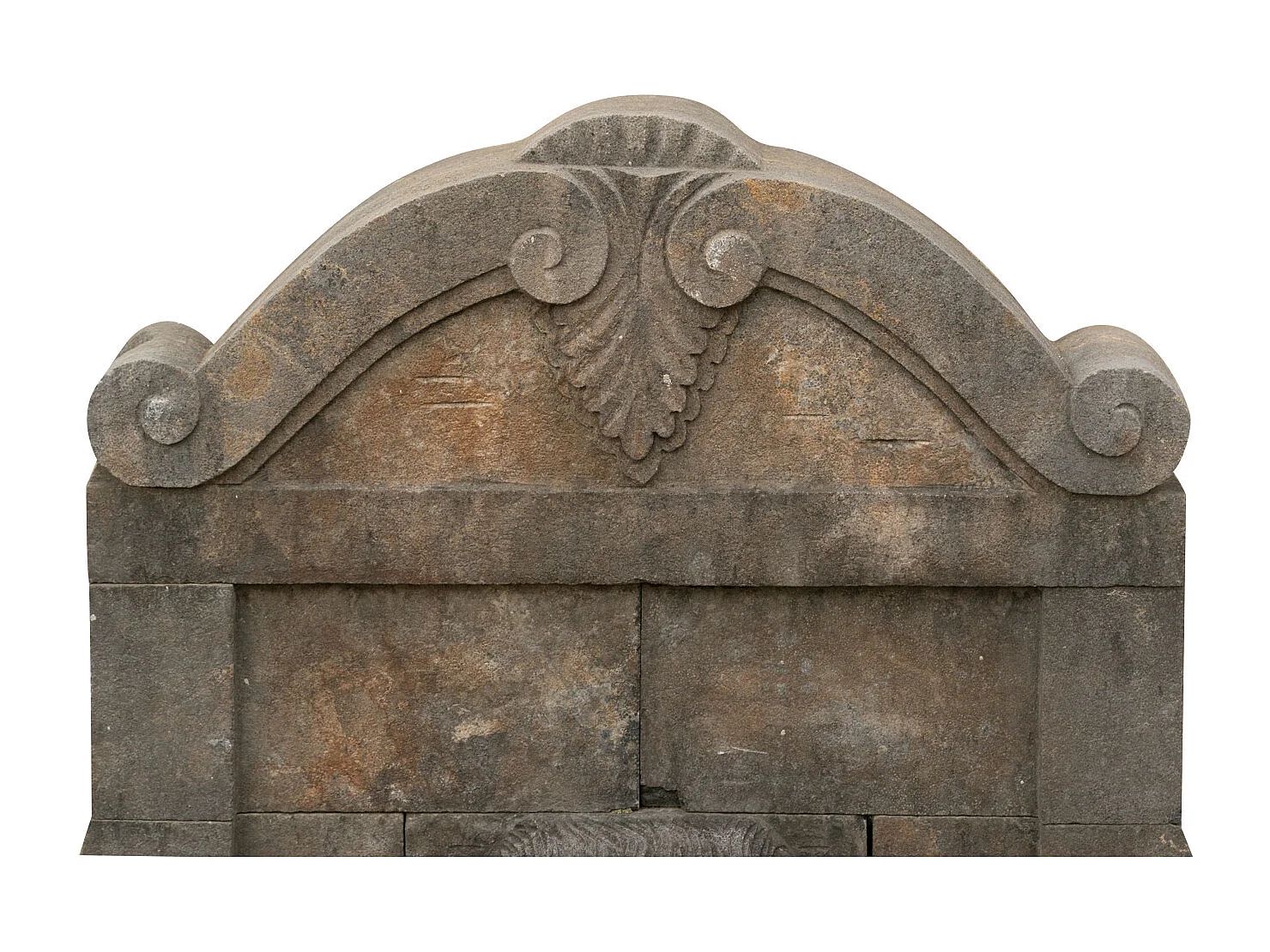 Biscottini Fontaine murale en pierre ancienne 150x125x175 cm - Fontaine de jardin ancienne